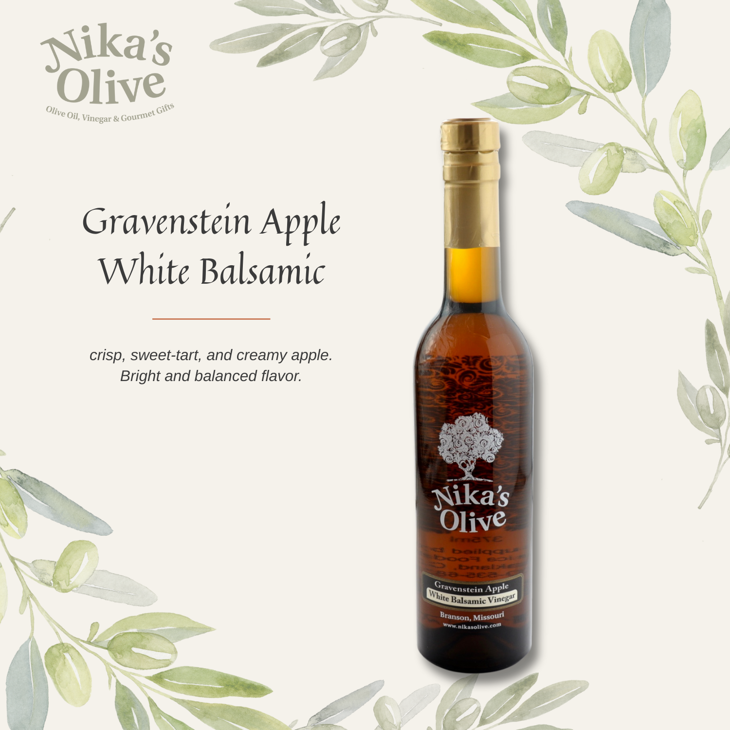 Shop Flavored Olive Oils & Aged Balsamic Vinegar Online | Nika's
